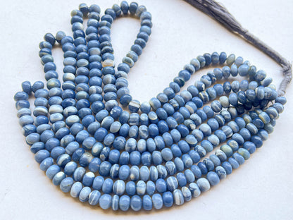 16 Inch Blue Opal Smooth Rondelle Beads Beadsforyourjewelry