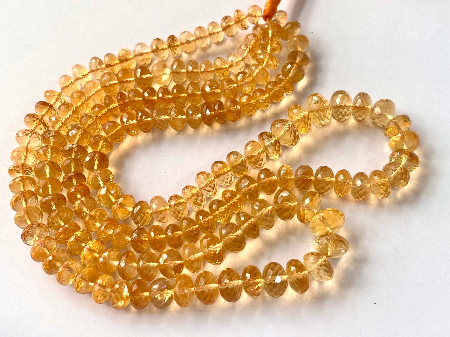 AAA Citrine faceted Rondelle Beads Beadsforyourjewelry