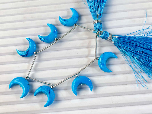 Turquoise Crescent Moon Shape Beads