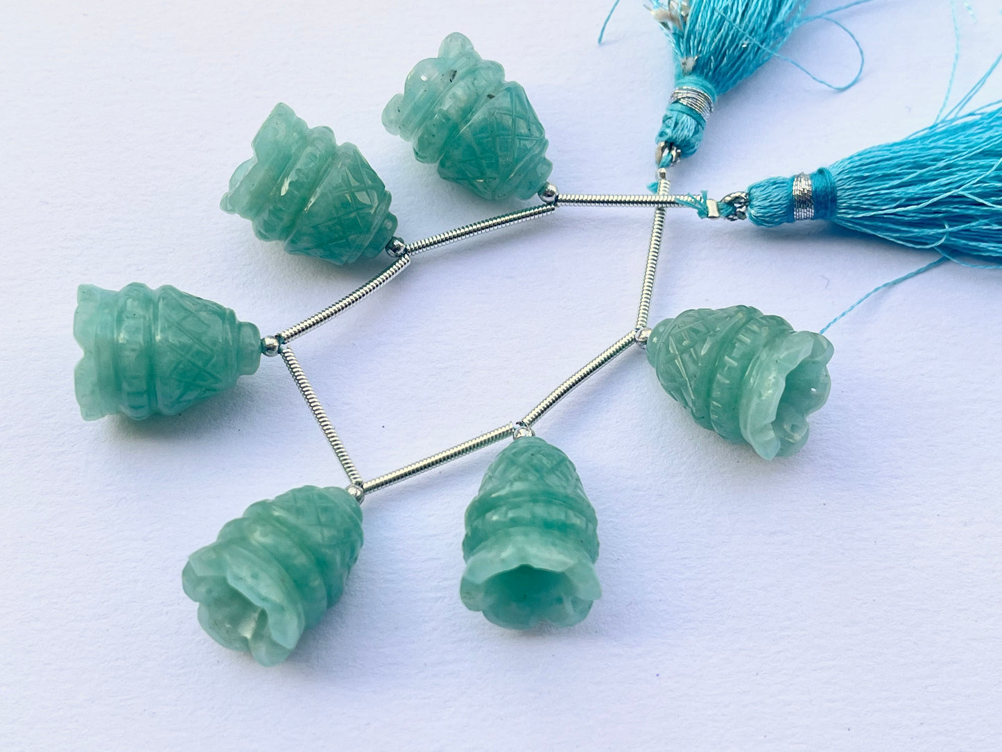 Amazonite Carving Bell Shape Beads