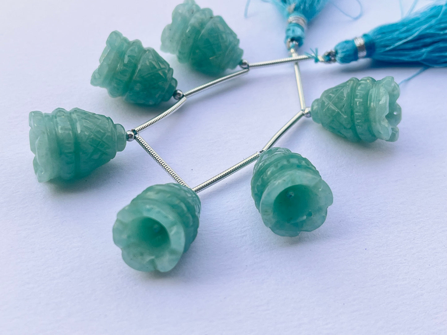 Amazonite Carving Bell Shape Beads