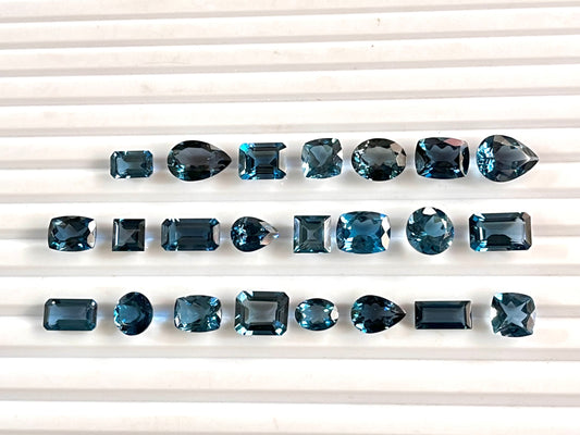 Exclusive! AAA London Blue Topaz Mix shape loose gemstone Lot