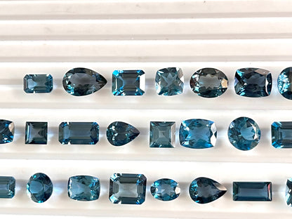 Exclusive! AAA London Blue Topaz Mix shape loose gemstone Lot