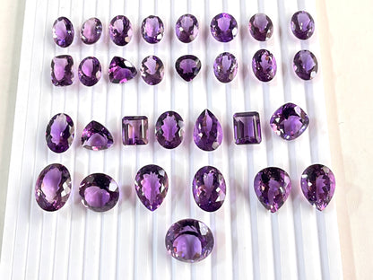 Excellent Quality Intense Brazilian Amethyst Mix shape loose gemstone Lot