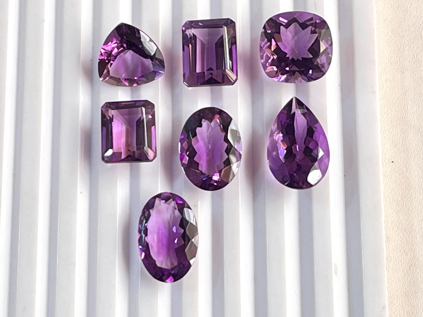 Excellent Quality Intense Brazilian Amethyst Mix shape loose gemstone Lot