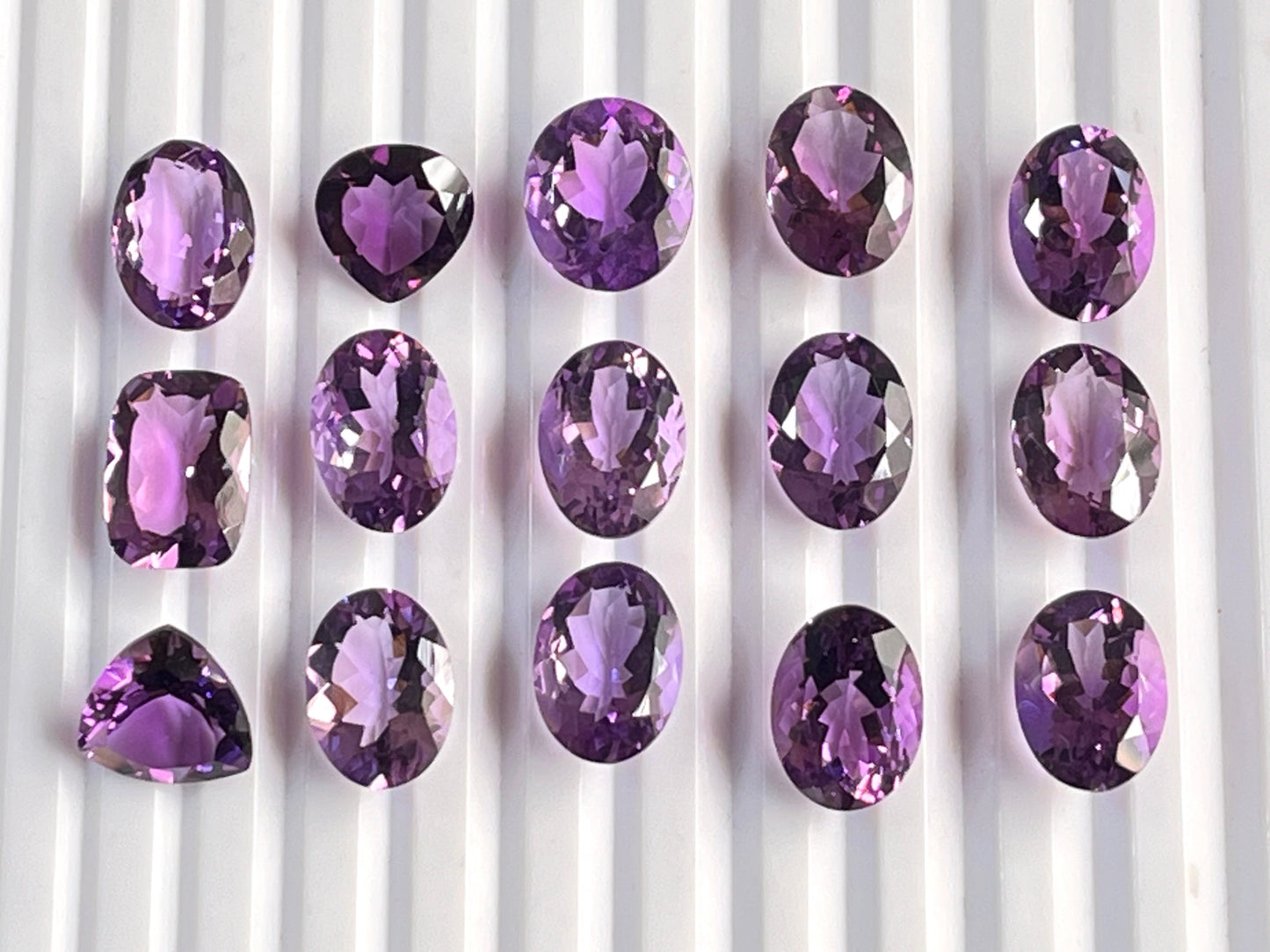 Excellent Quality Intense Brazilian Amethyst Mix shape loose gemstone Lot