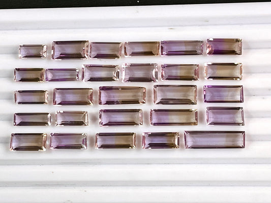 Natural Bolivian Ametrine Gemstone baguette Shape lot