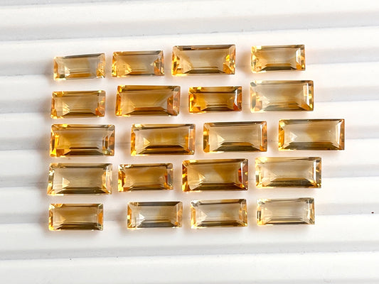 Natural Citrine Gemstone baguette Shape lot