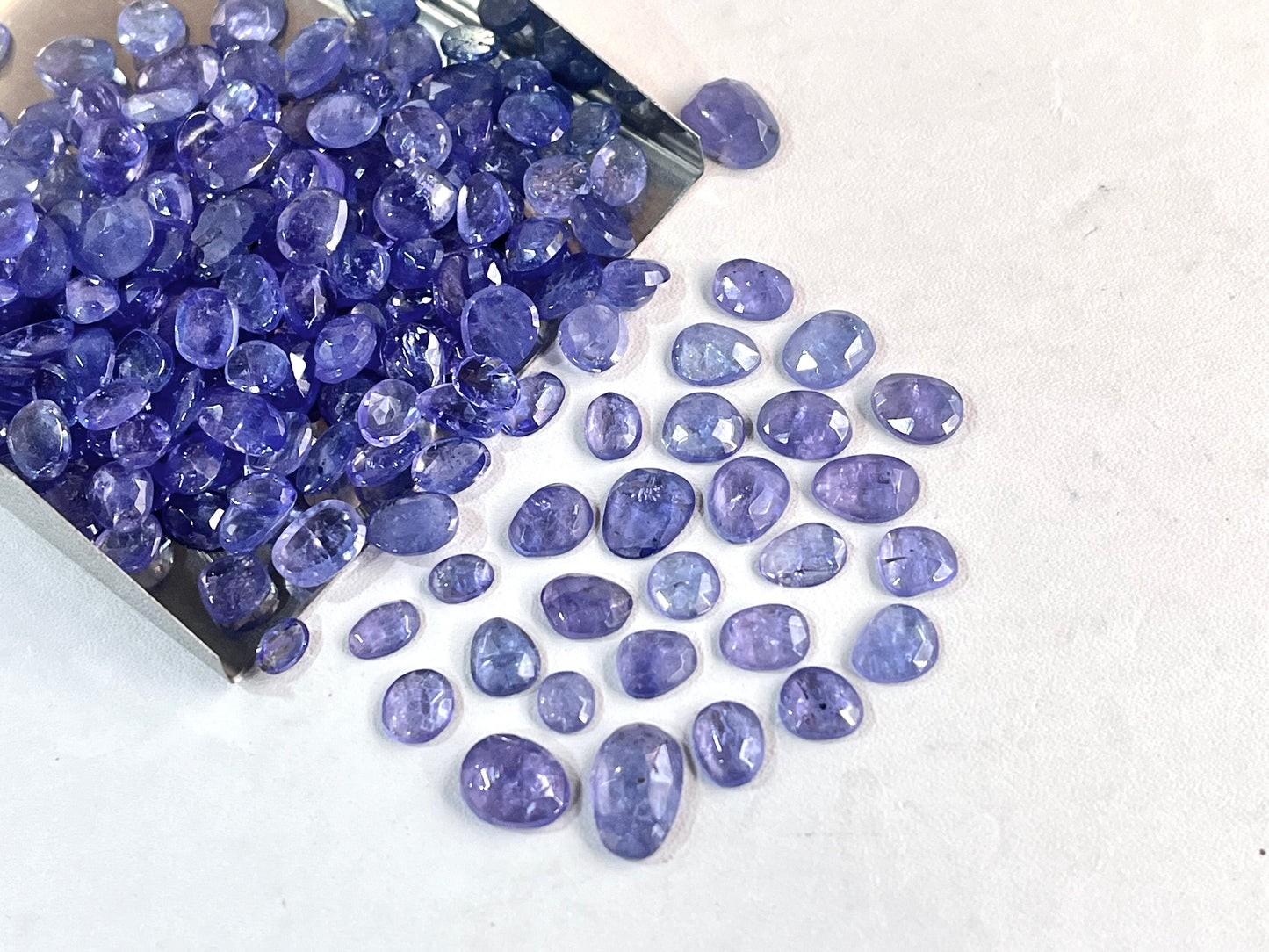 Tanzanite mix shape rose cut gemstone lot