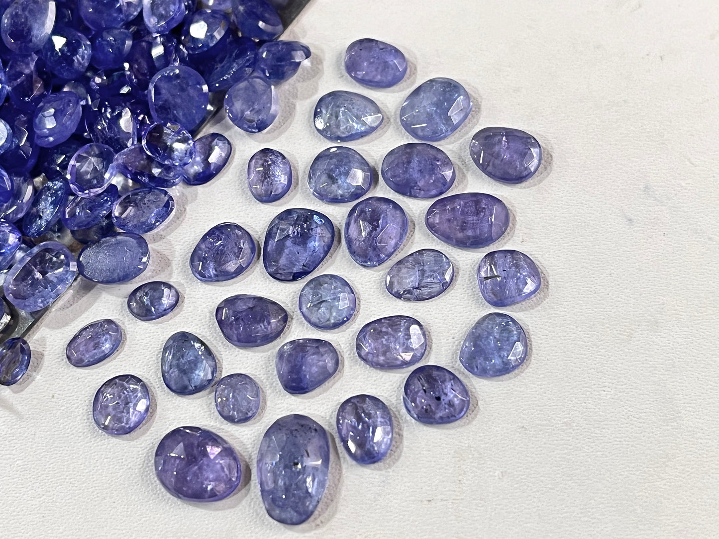 Tanzanite mix shape rose cut gemstone lot