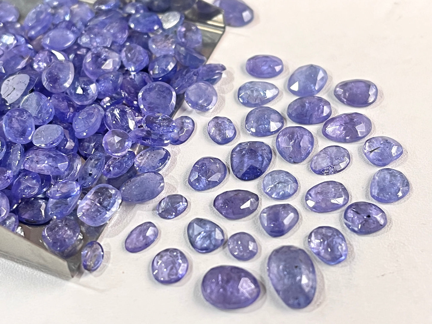 Tanzanite mix shape rose cut gemstone lot