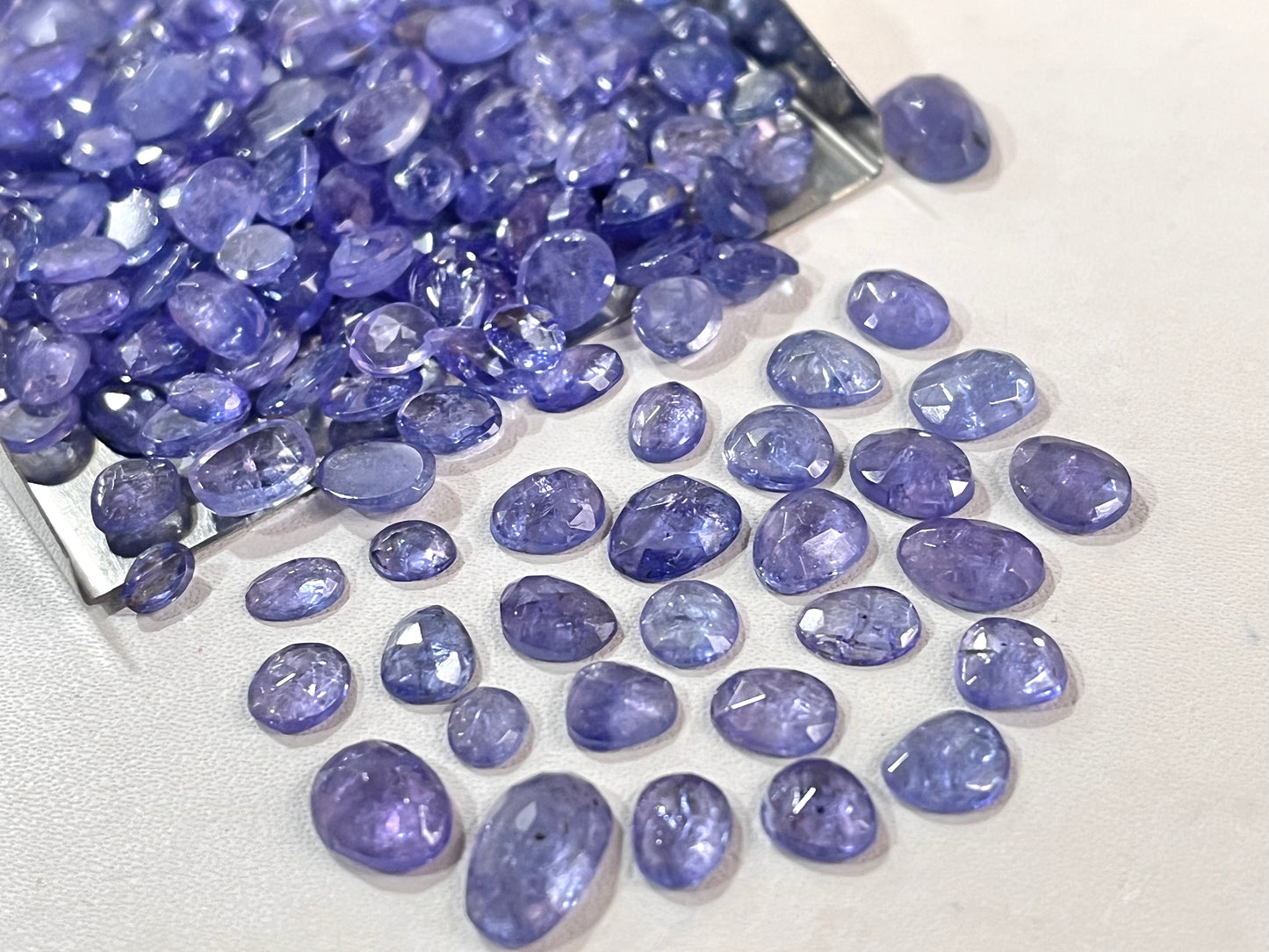 Tanzanite mix shape rose cut gemstone lot