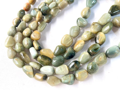 Natural Cat's Eye Chrysoberyl Smooth Tumble beads