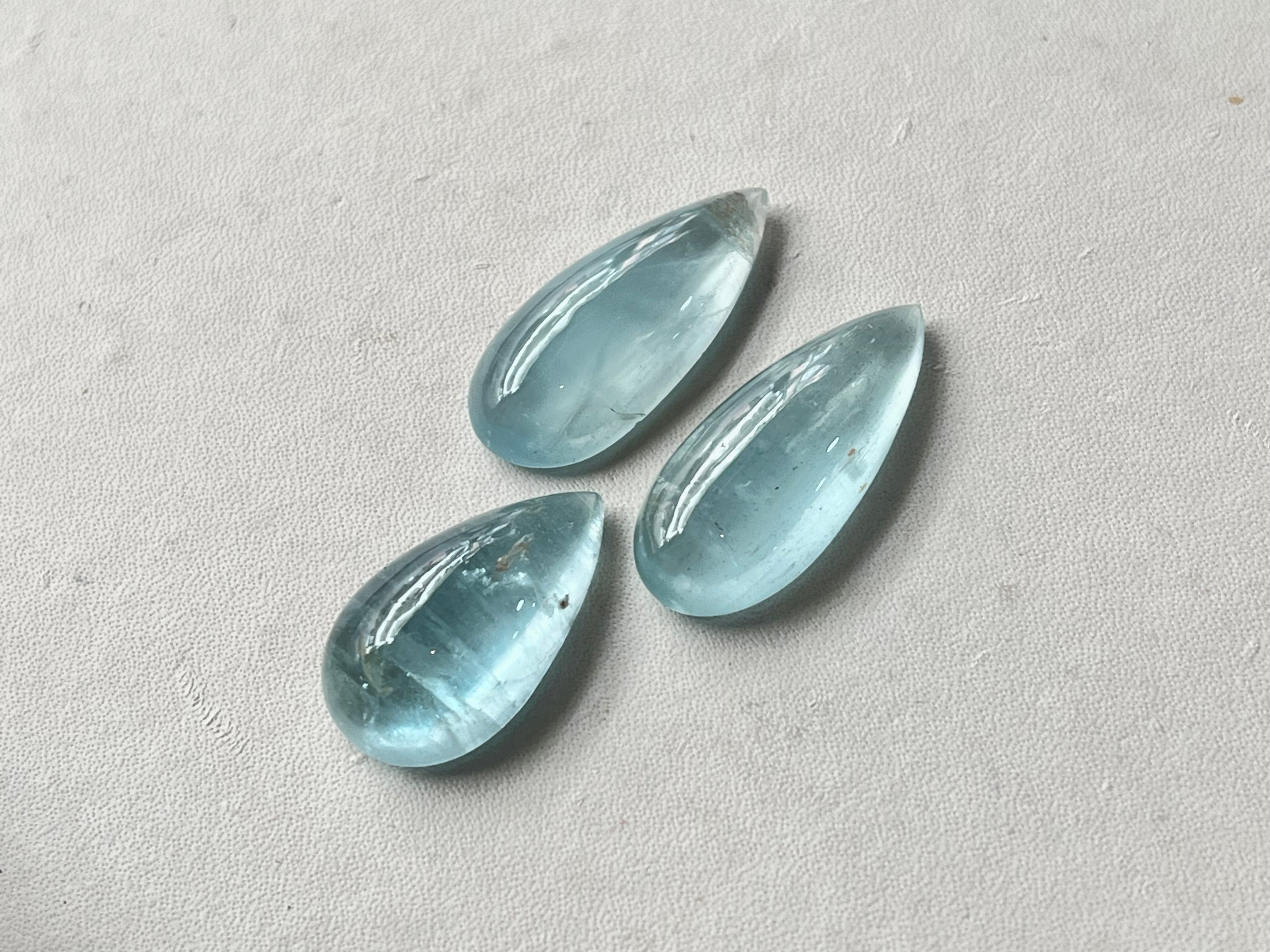 Pear shape Cabochon Gemstone, Loose Gemstone Natural Aquamarine for on sale Jewelry setting, Faceted Aquamarine Cabochon Gemstone