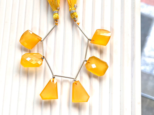 Yellow Onyx Faceted Mix Shape Cut stone Beads