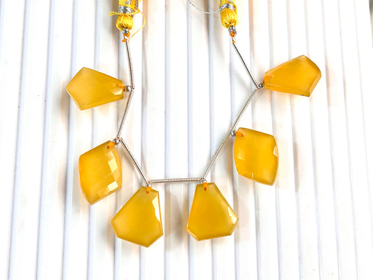 Yellow Onyx Faceted Mix Shape Cut stone Beads