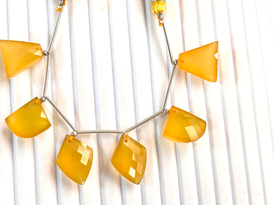 Yellow Onyx Faceted Mix Shape Cut stone Beads