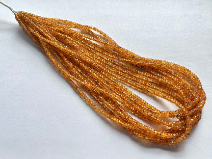 Spessartine Garnet Faceted Rondelle Beads