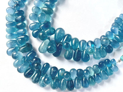 Santa Maria Shade Aquamarine Smooth Teardrops Beads