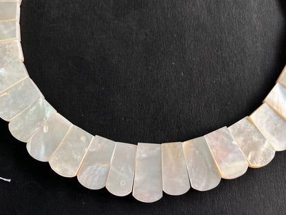 Natural Mother of Pearl Bib Necklace, Cleopatra Egyptian Necklace, Fancy Beach Jewelry, Pearl Choker Handmade Length Adjustable Necklace