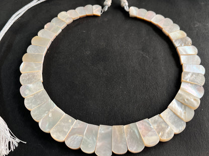 Natural Mother of Pearl Bib Necklace, Cleopatra Egyptian Necklace, Fancy Beach Jewelry, Pearl Choker Handmade Length Adjustable Necklace