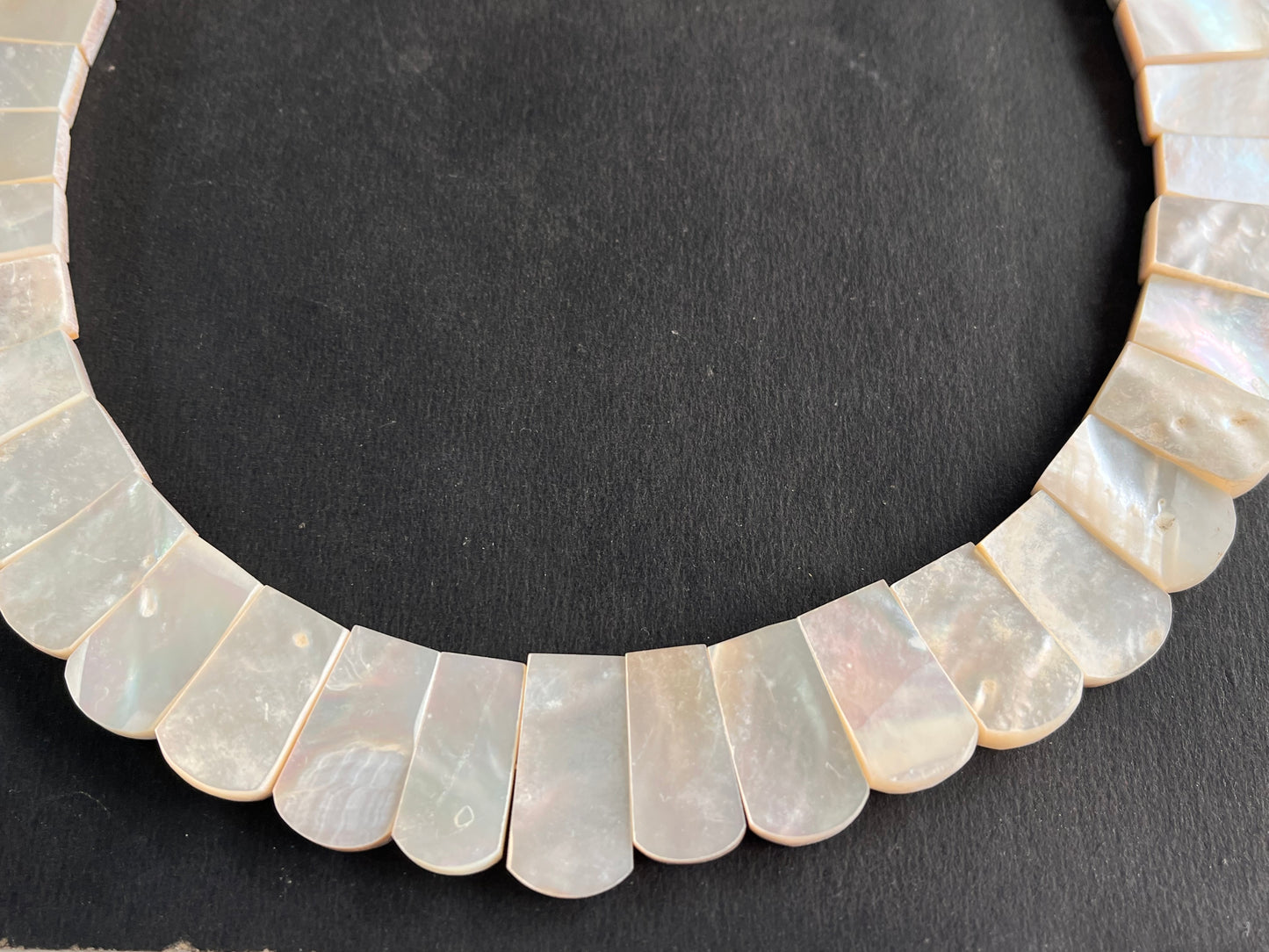 Natural Mother of Pearl Bib Necklace, Cleopatra Egyptian Necklace, Fancy Beach Jewelry, Pearl Choker Handmade Length Adjustable Necklace