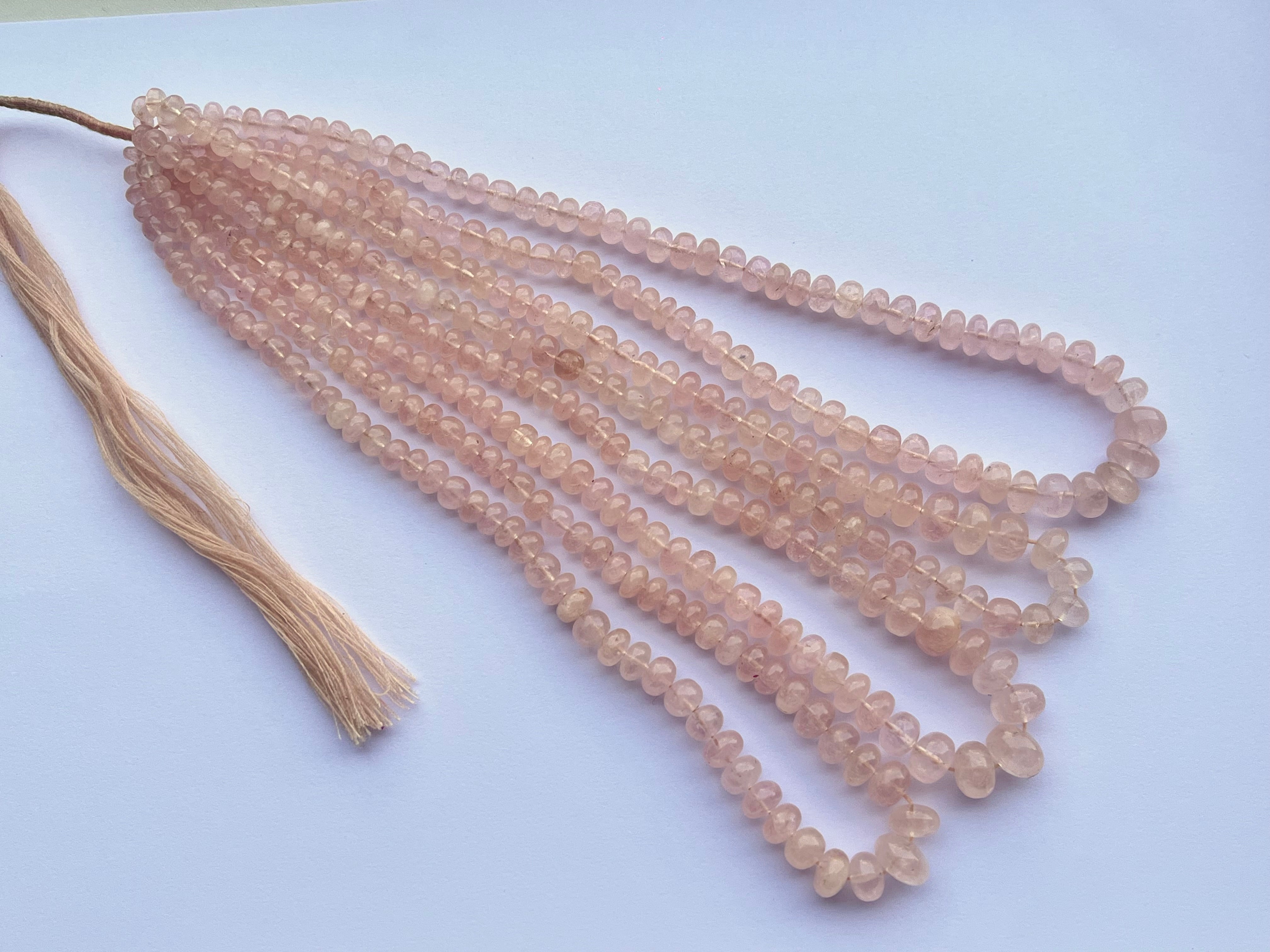 Natural Peach Morganite Faceted Rondelle Beads, Morganite Rondelle Beads, Peach sale Morganite Beads, Jewelry Beads, Gem Quality 22 Inch, SKU069