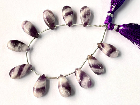 Natural Amethyst Boulder smooth pear shape briolette beads