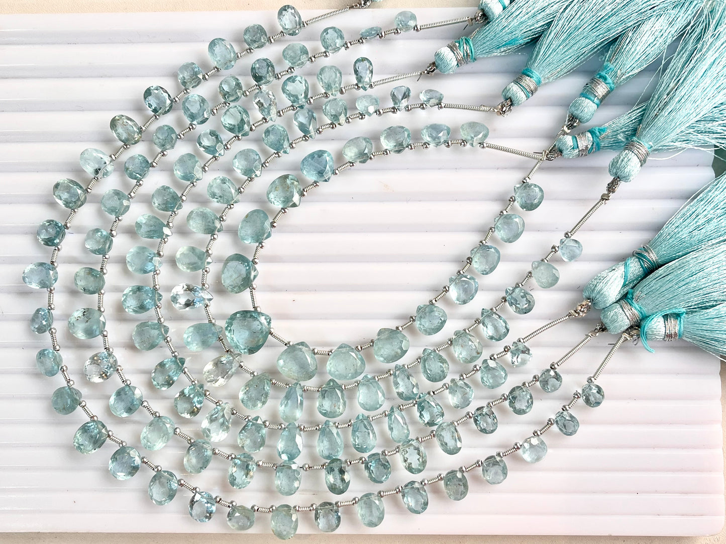 Natural Aquamarine Cut stone Beads