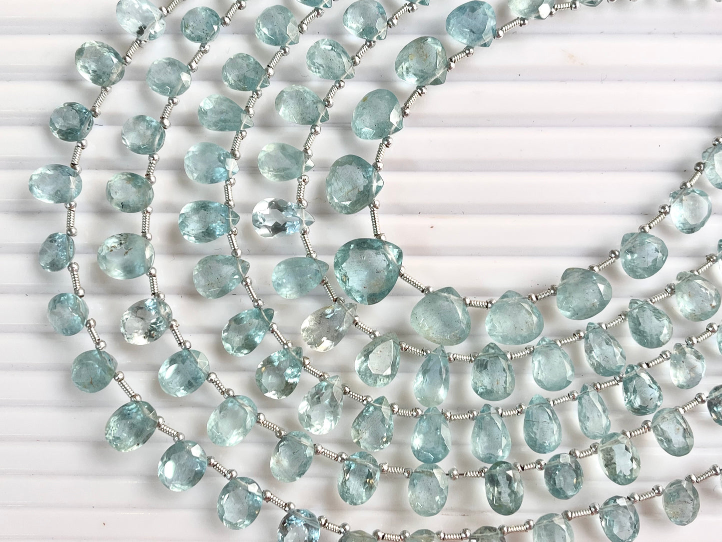 Natural Aquamarine Cut stone Beads