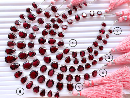 Natural Rhodolite Garnet Cut Stone Beads