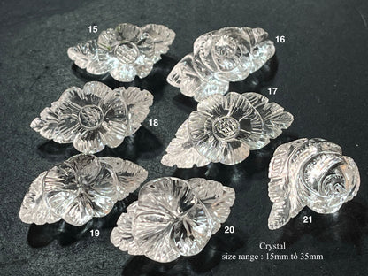 Beautiful! Hand carved AAA Quality Crystal flower carvings