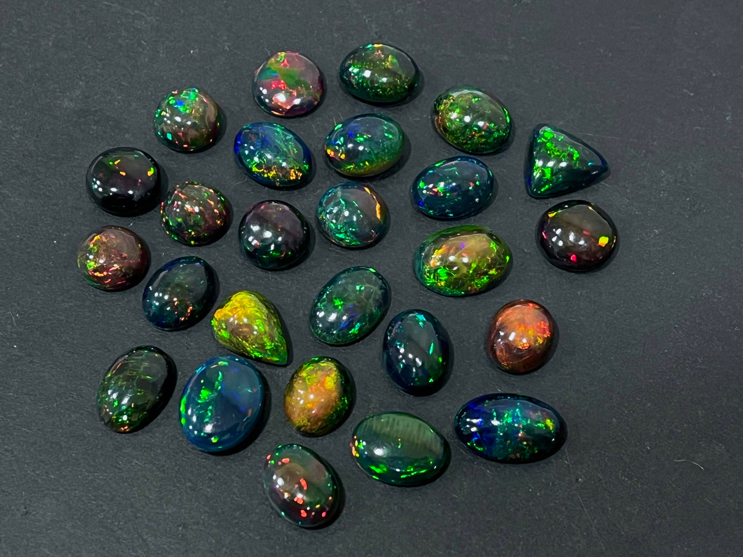 Natural Ethiopian Black Opal, Smooth Black Opal Cabochon