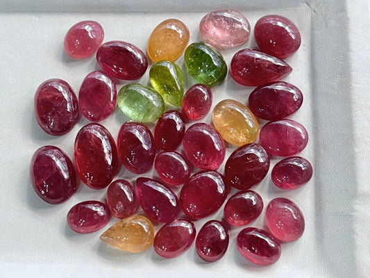 Natural Tourmaline Cabochon Gemstone Mix Shape Lot