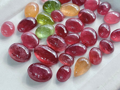 Natural Tourmaline Cabochon Gemstone Mix Shape Lot