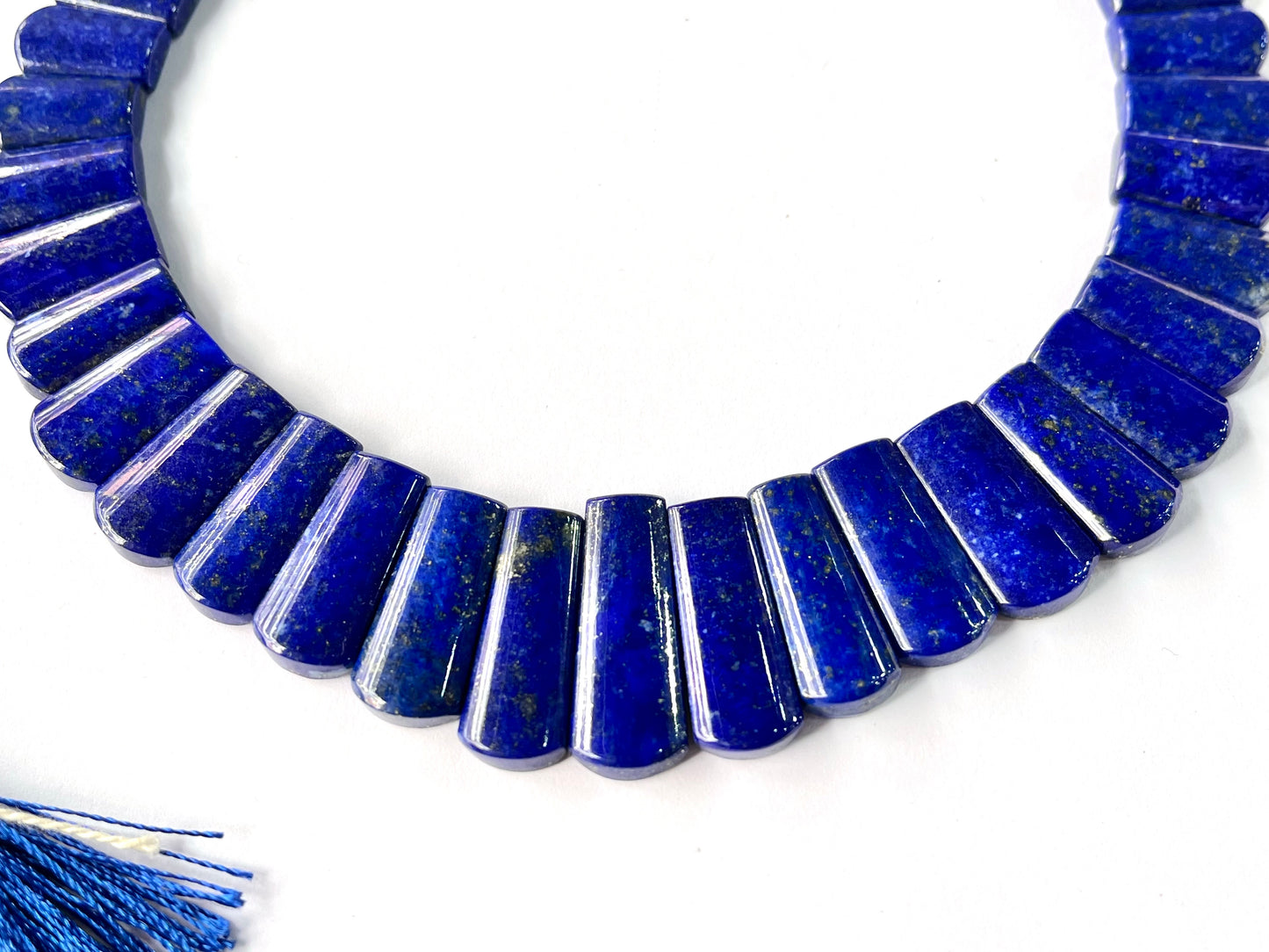 Natural Lapis Lazuli Bib Necklace, Cleopatra Egyptian Necklace, Fancy Beach Jewelry, AAA Lapis Lazuli Choker Handmade Necklace