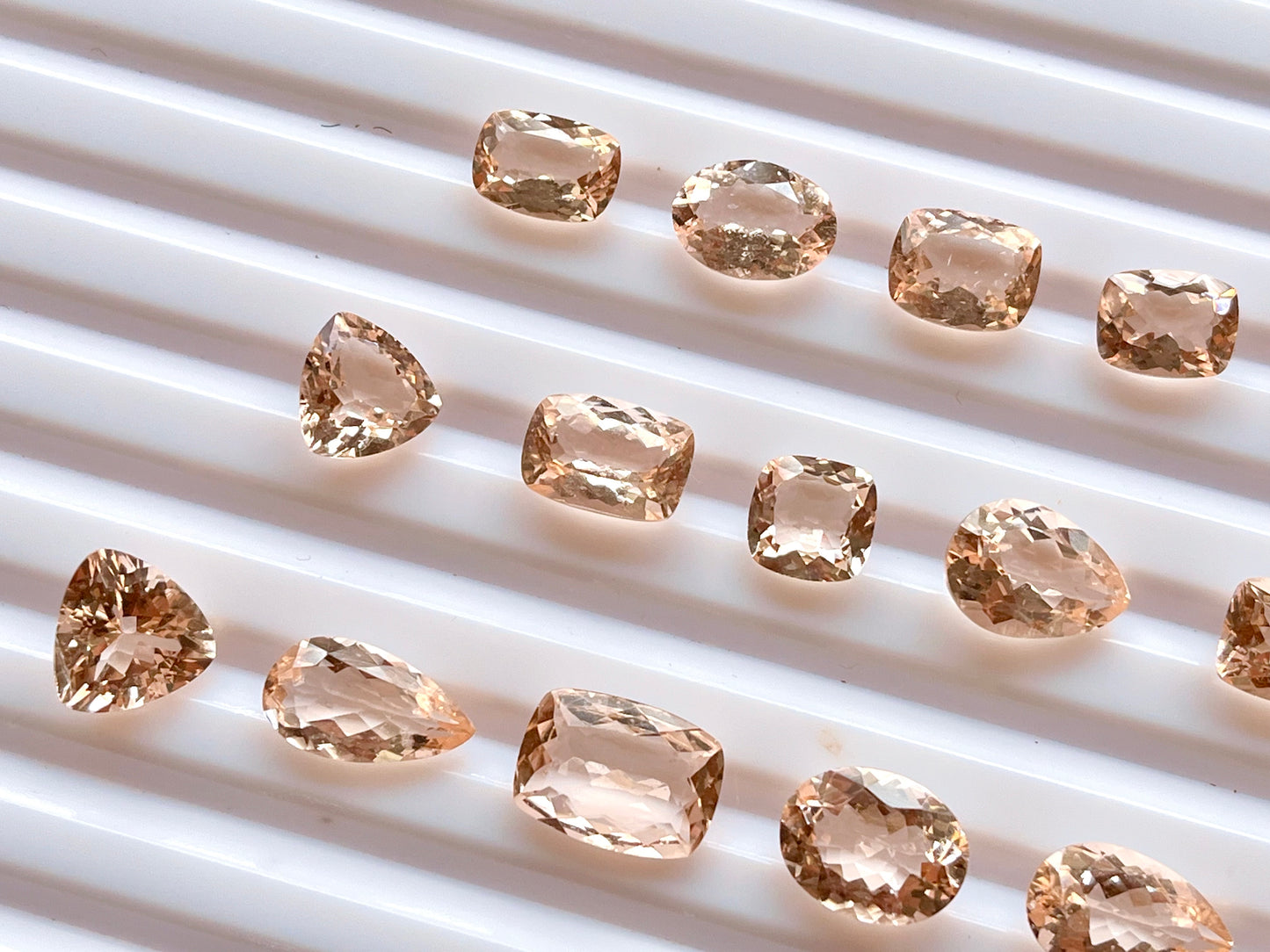 Exclusive! Peach Morganite Mix shape loose gemstone