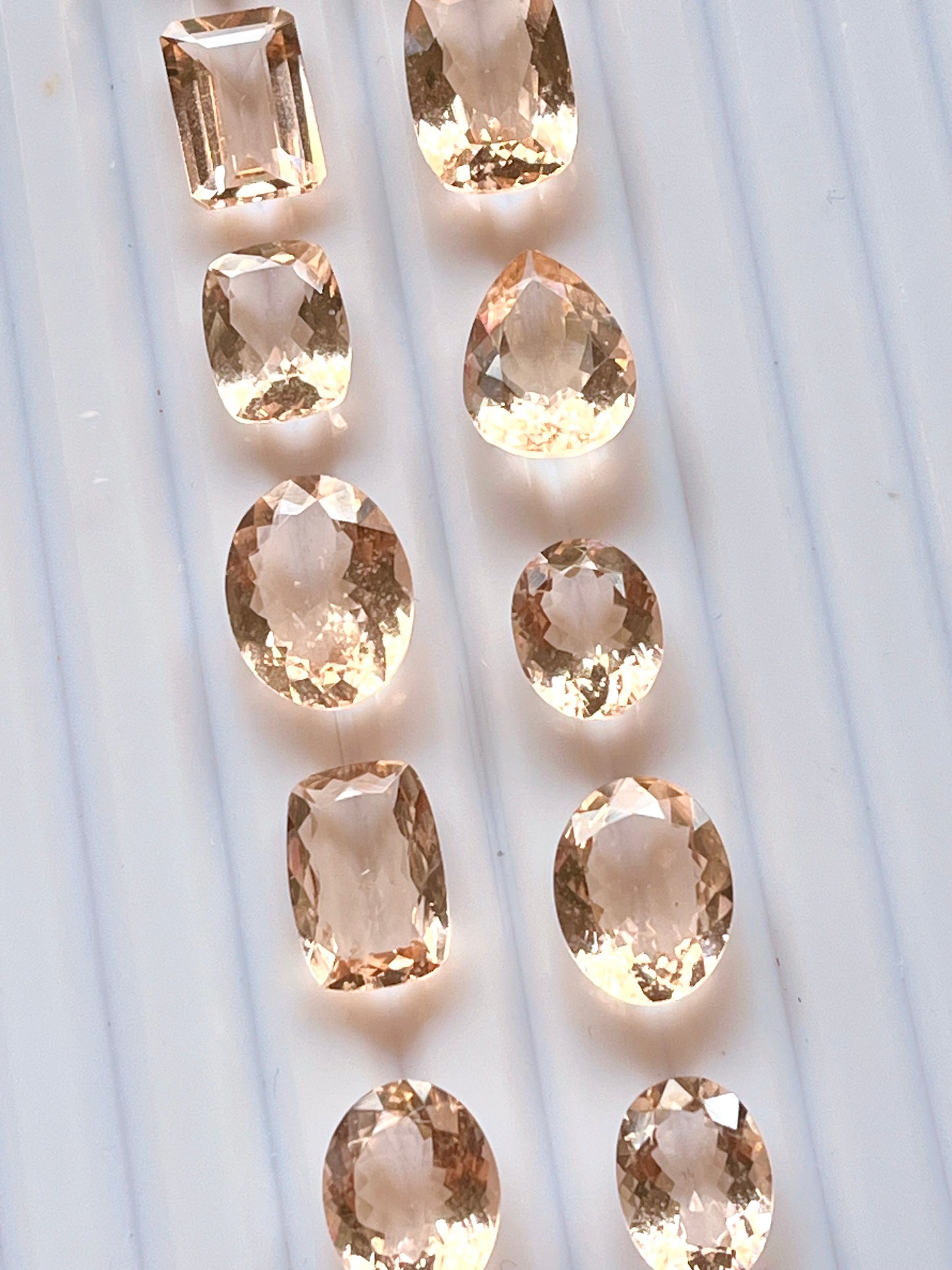 Exclusive! Peach Morganite Mix shape loose gemstone