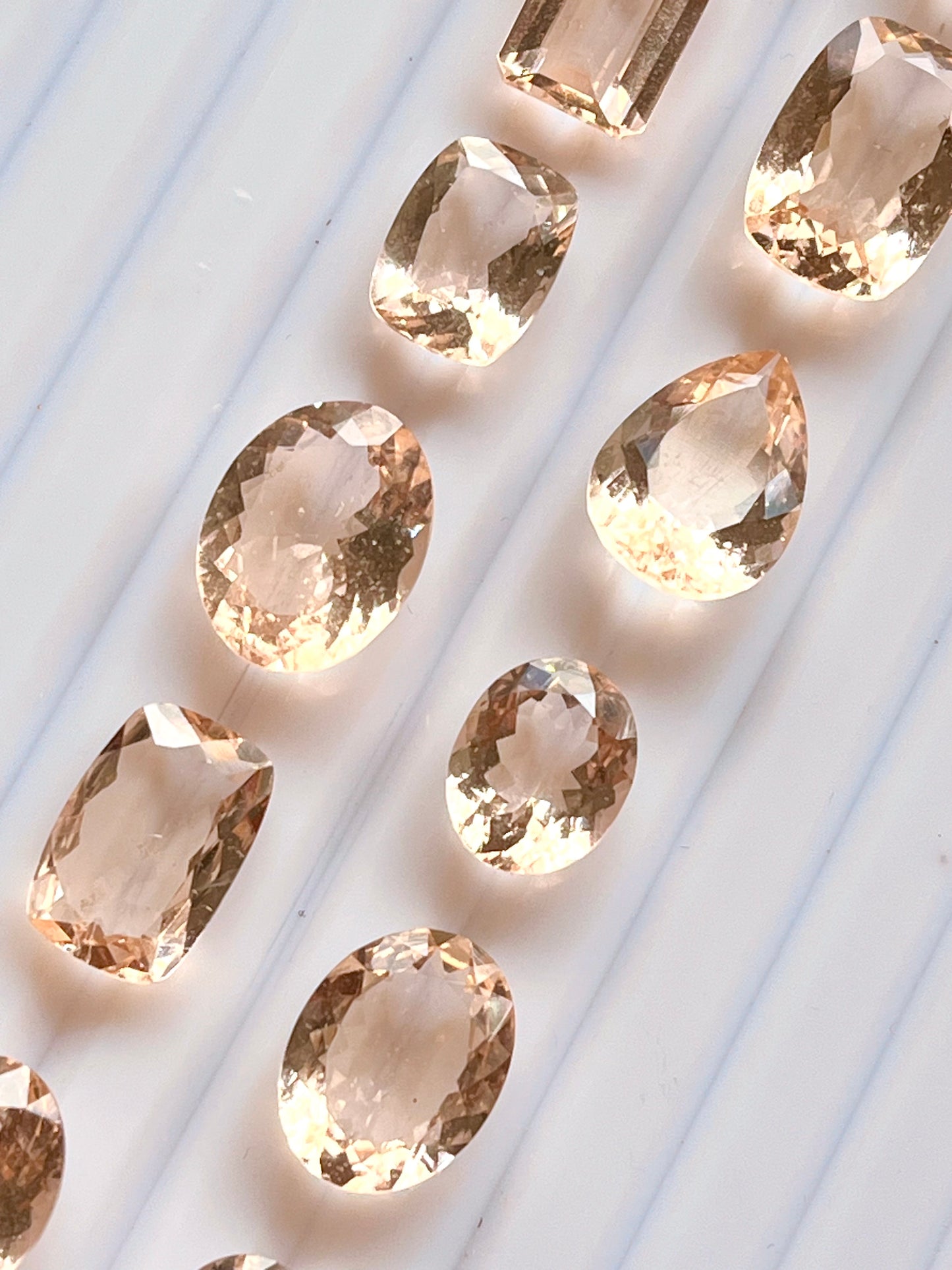 Exclusive! Peach Morganite Mix shape loose gemstone