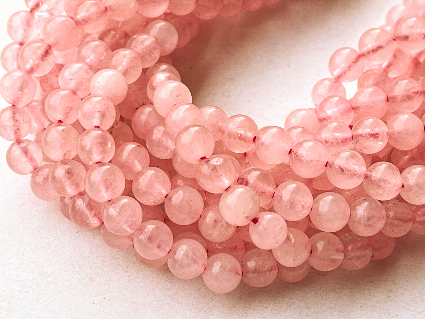 Rose Quartz Smooth Spherical shape beads