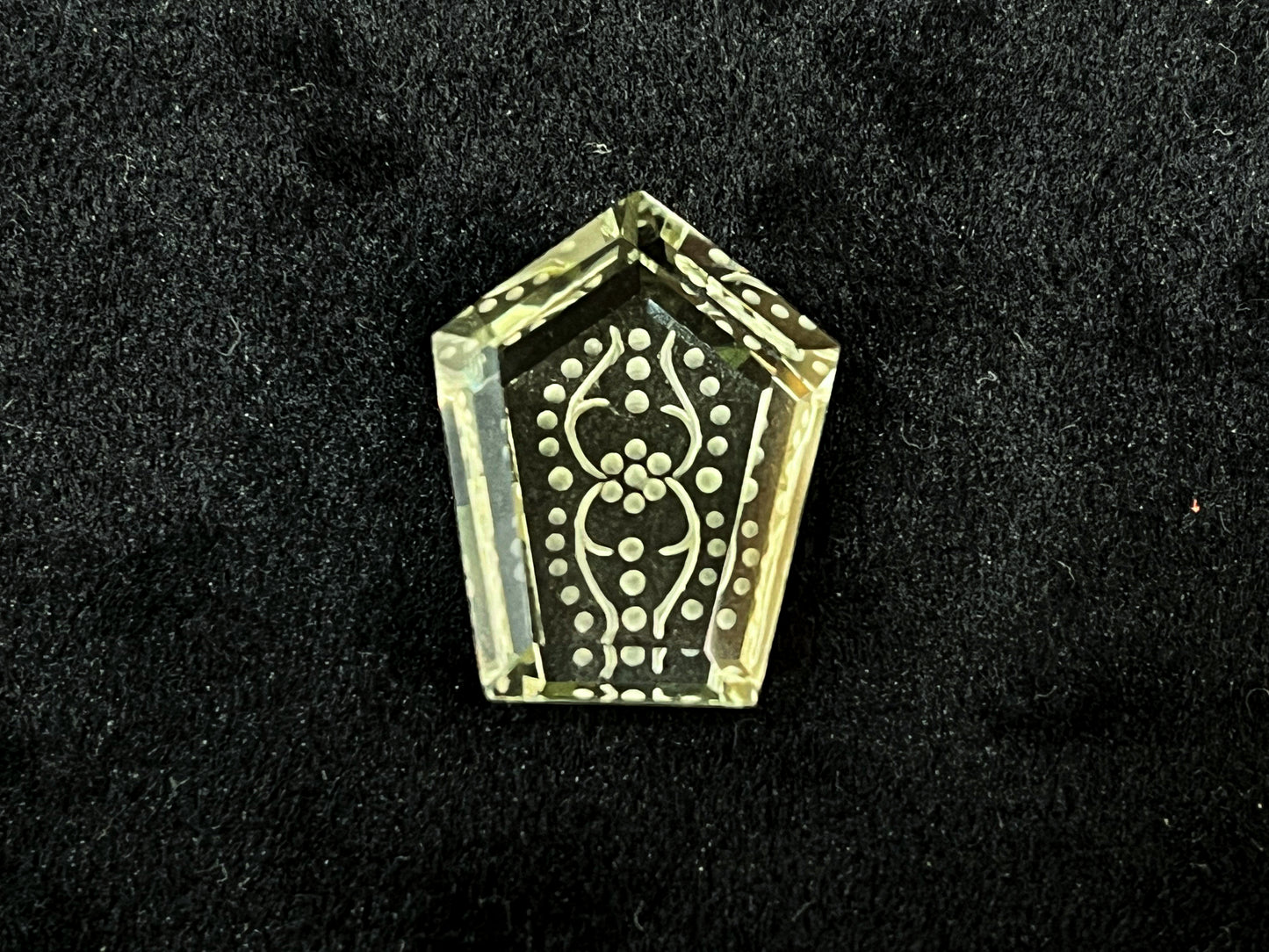 Green Amethyst Fabulous Handcarved Fantasy cut carving