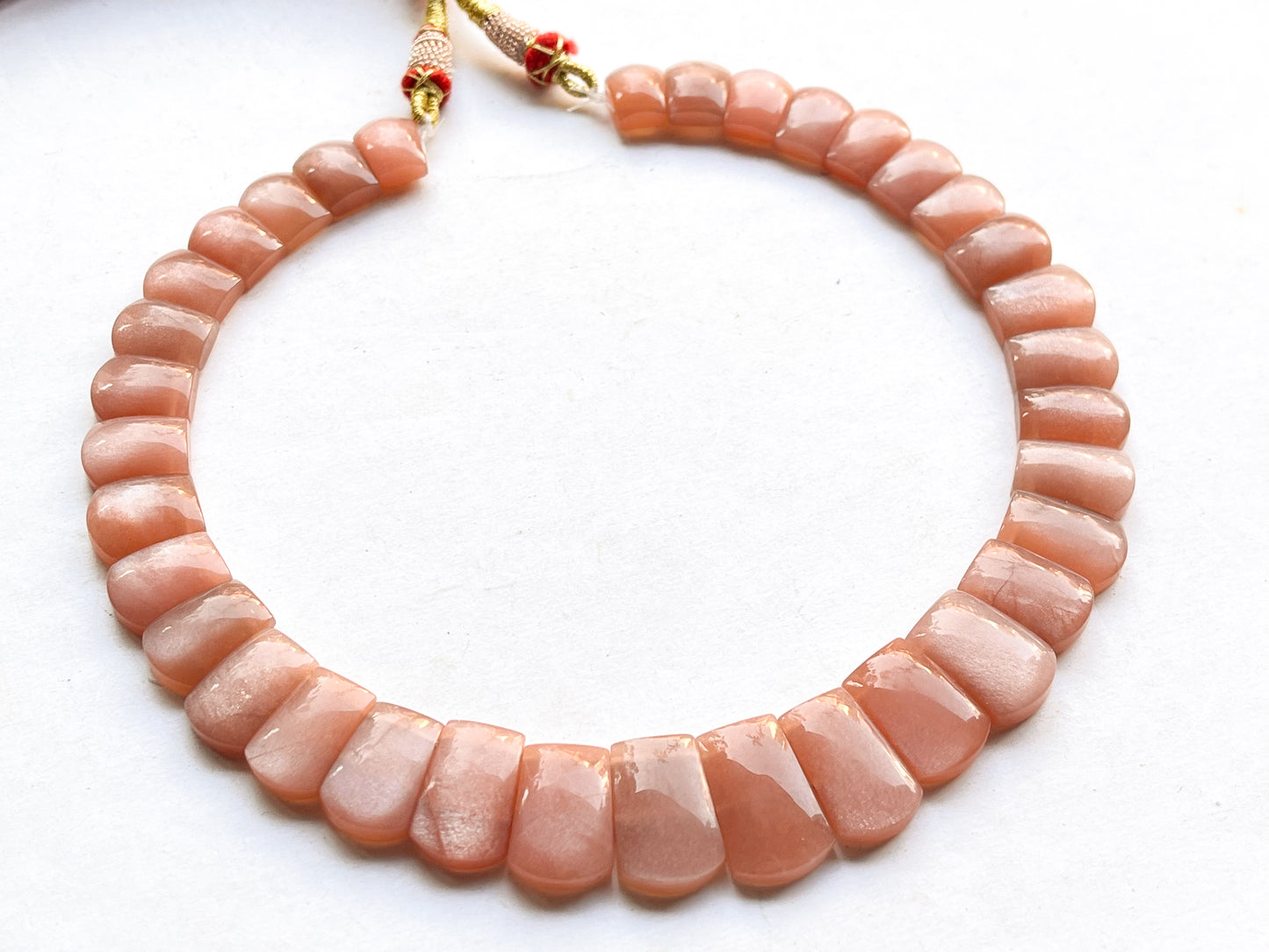 Natural Peach Moonstone Bib Necklace, Cleopatra Egyptian Necklace, Fancy Beach Jewelry, Moonstone Choker Handmade Length Adjustable Necklace