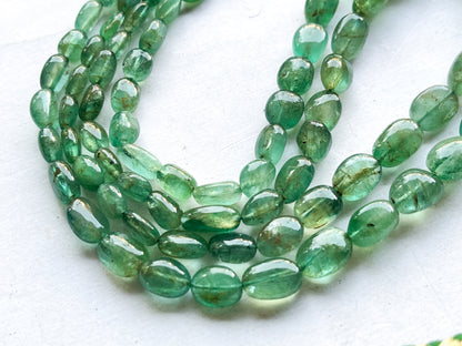 Natural Zambian Emerald Smooth Tumble Shape Beads