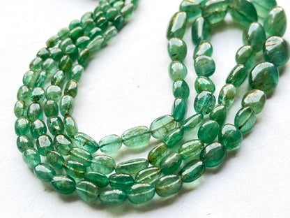 Natural Zambian Emerald Smooth Tumble Shape Beads