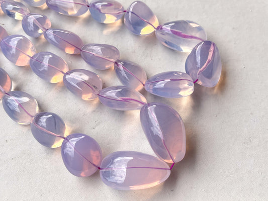 AAA Natural Lavender Quartz Smooth Big Tumble Shape Clear Quality Beads
