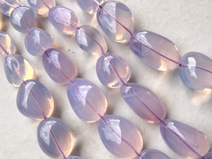 AAA Natural Lavender Quartz Smooth Big Tumble Shape Clear Quality Beads