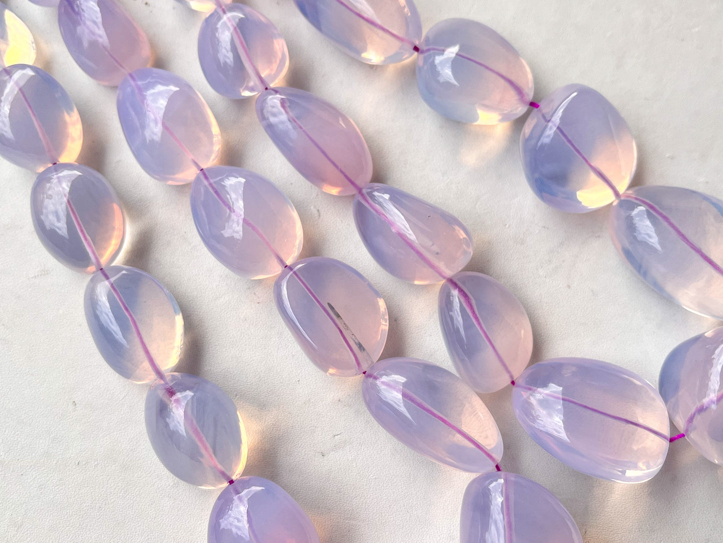 AAA Natural Lavender Quartz Smooth Big Tumble Shape Clear Quality Beads