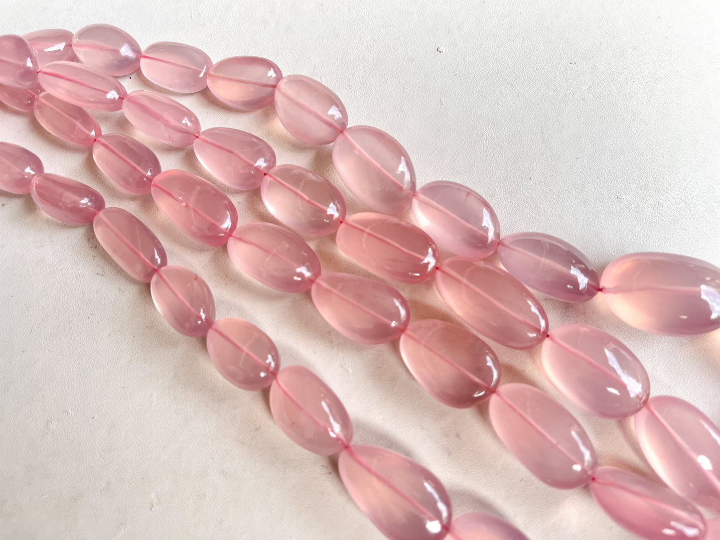 AAA Natural Rose Quartz Smooth Tumble Shape Clear Quality Beads