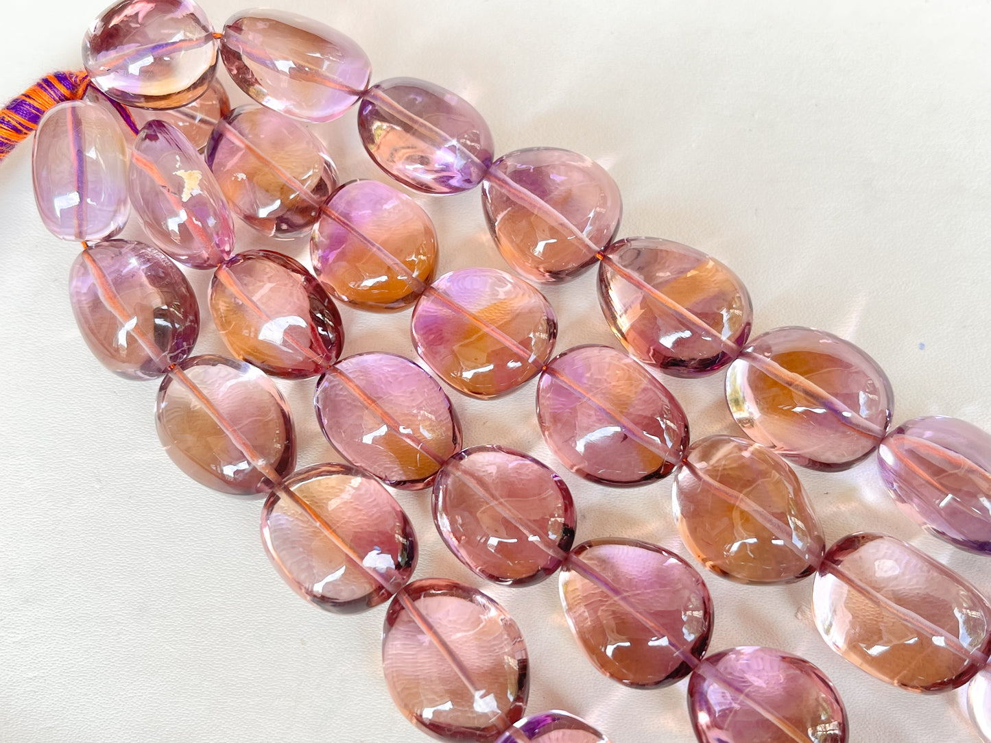 AAA Natural Ametrine Smooth Big Tumble Shape Clear Quality Beads