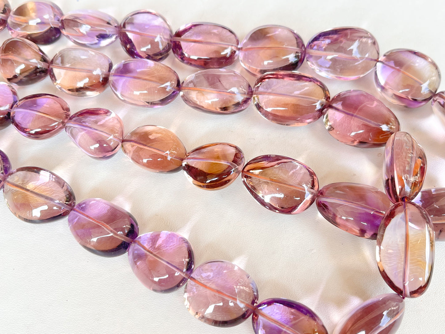 AAA Natural Ametrine Smooth Big Tumble Shape Clear Quality Beads